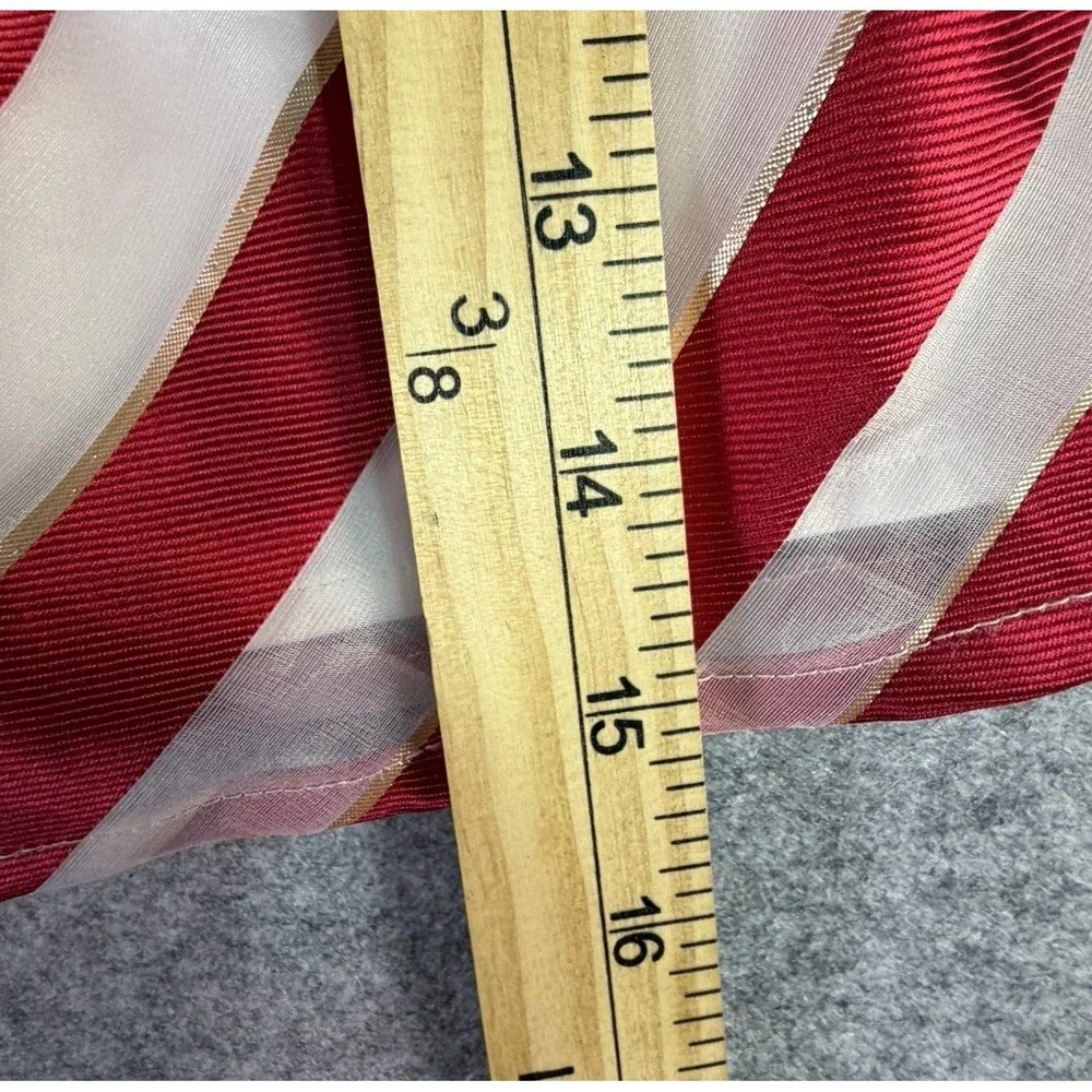 The Childrens Place Red Velvet Bow‎ Candy Cane Stripe Dress Baby Toddler 9 12M - Picture 6 of 7